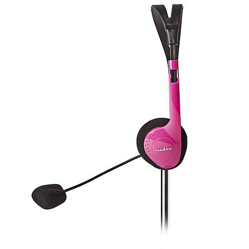 Nedis Portable Stereo Headset (Rose) pas cher