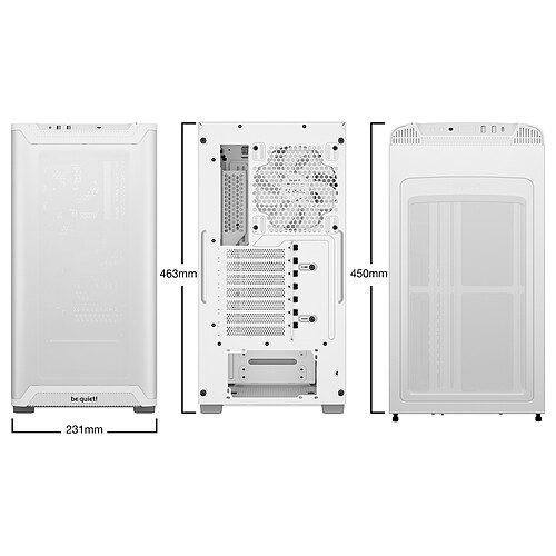 be quiet! Pure Base 501 Airflow - Blanc pas cher