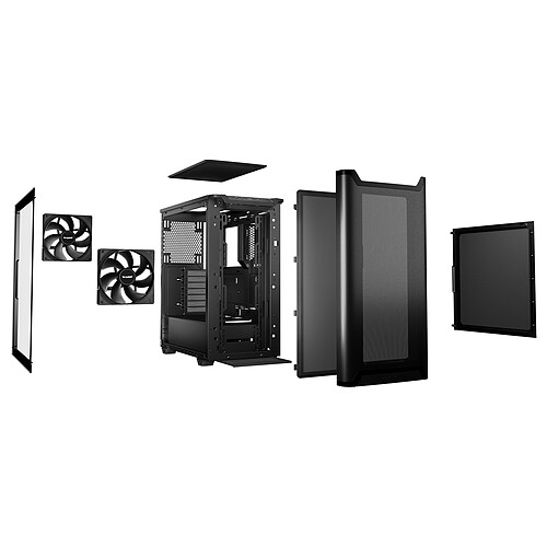 be quiet! Pure Base 501 Airflow Window - Noir pas cher