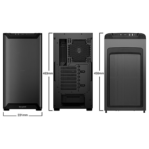 be quiet! Pure Base 501 Airflow Window - Noir pas cher