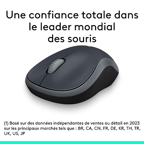 Logitech Wireless Mouse M185 (Gris) pas cher