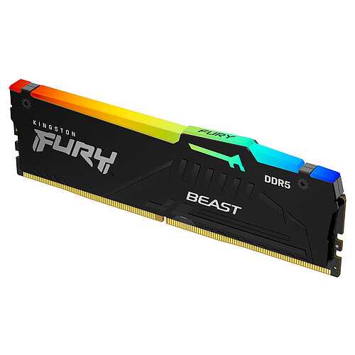 Kingston FURY Beast RGB 16 Go (2 x 8 Go) DDR5 6000 MHz CL30 pas cher