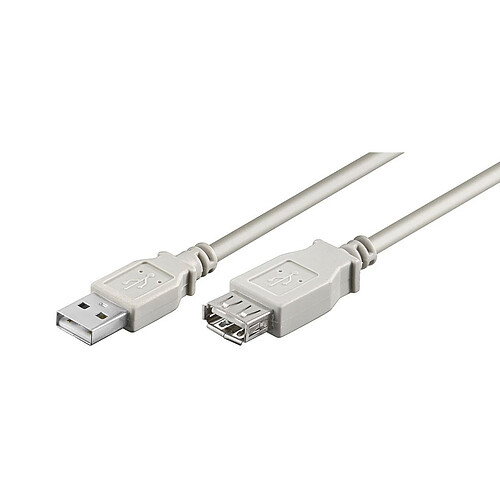 Goobay Câble rallonge USB 2.0 Type-A (1.80 m) Gris pas cher