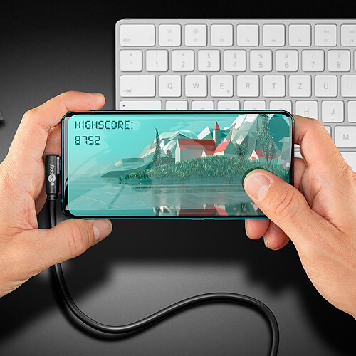 Goobay câble USB-C coudé à 90° vers USB-A 3 mètres (noir) pas cher