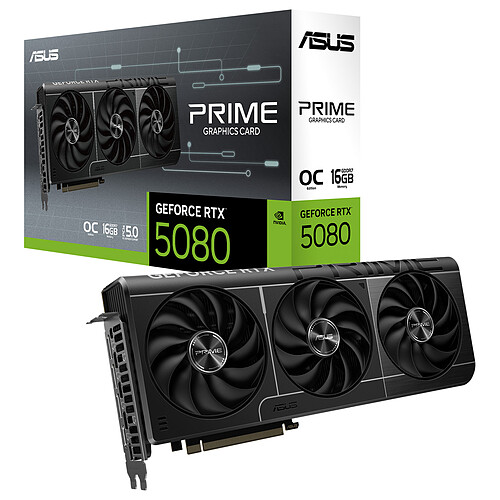 ASUS PRIME GeForce RTX 5080 16GB GDDR7 OC Edition (EXCLUSIVITE WEB) pas cher