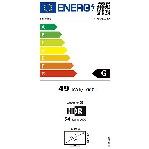 Samsung 49" OLED - Odyssey OLED G9 G91SD S49DG910SU pas cher