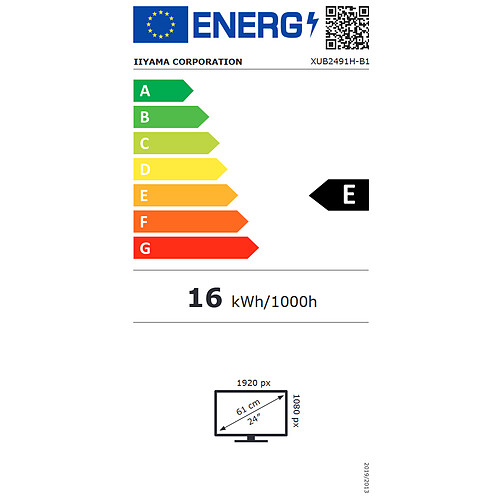 iiyama 23.8" LED - ProLite XUB2491H-B1 pas cher