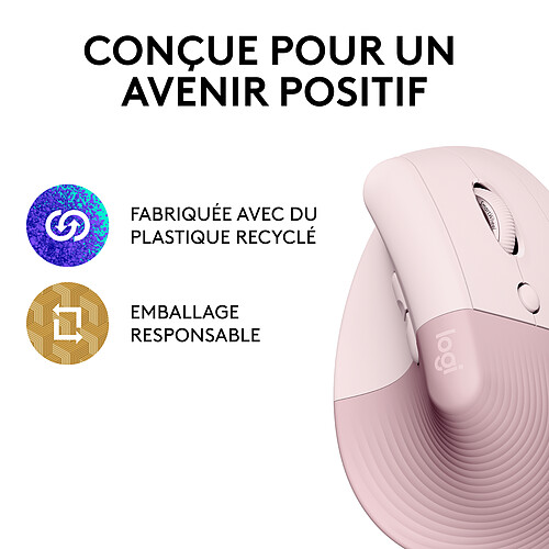 Logitech Lift (Rose) pas cher