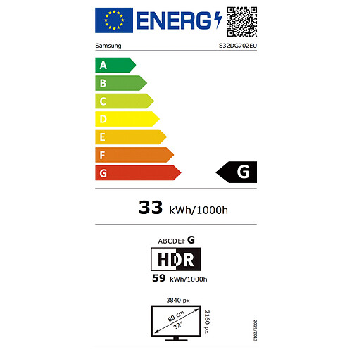 Samsung 32" LED - Odyssey G7 S32DG702EU pas cher