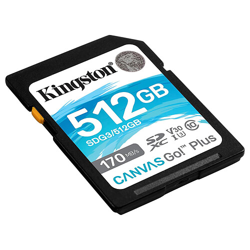 Kingston SD Plus Canvas Go! SDG3/512GB pas cher