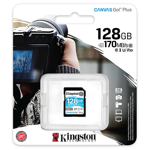 Kingston SD Plus Canvas Go! SDG3/128GB pas cher