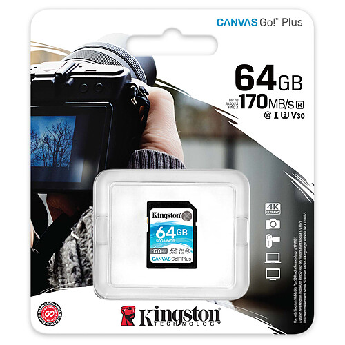 Kingston SD Plus Canvas Go! SDG3/64GB pas cher
