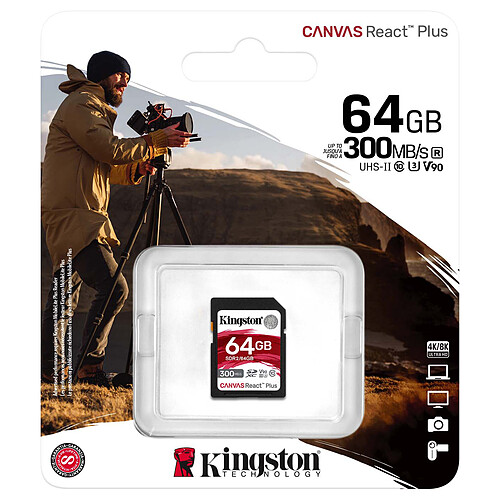 Kingston SD Canvas React Plus SDR2/64GB pas cher