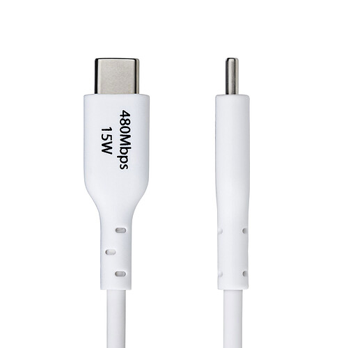 StarTech.com Câble USB-A vers USB-C 2.0 - 3A - 2 m - Blanc pas cher