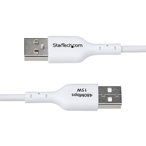 StarTech.com Câble USB-A vers USB-C 2.0 - 3A - 2 m - Blanc pas cher