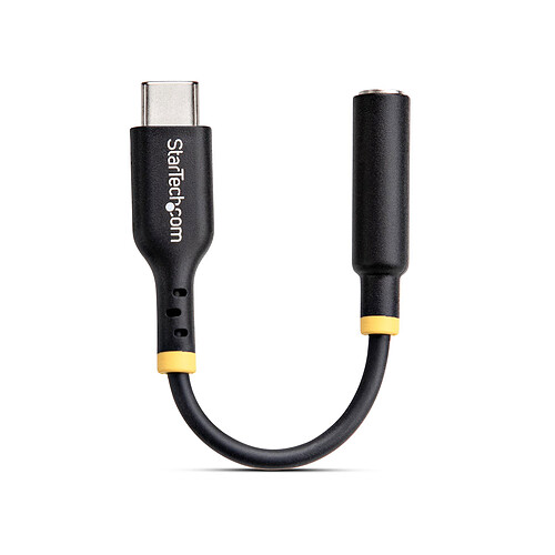 StarTech.com Adaptateur USB-C vers Jack 3.5 mm (M/F) - 0.14 m - Noir pas cher