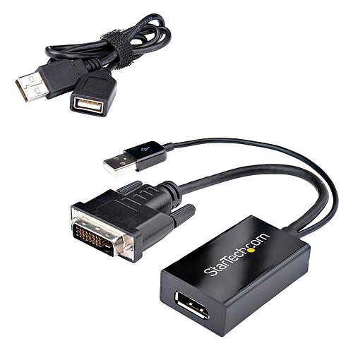 StarTech.com Adaptateur DVI vers DisplayPort - 1920x1200 - M/F - Alimentation USB pas cher