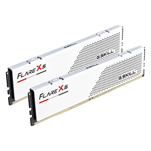 G.Skill Flare X5 Series Low Profile 32 Go (2x 16 Go) DDR5 6000 MHz CL28 - Blanc pas cher