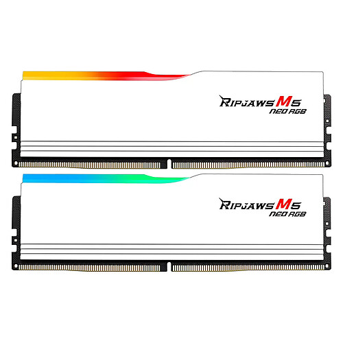 G.Skill Ripjaws M5 Neo RGB 64 Go (2 x 32 Go) DDR5 6000 MHz CL36 - Blanc pas cher