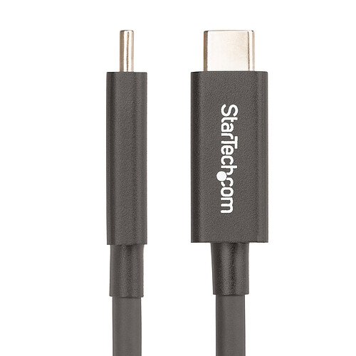 StarTech.com Câble Thunderbolt 4 (40 Gb/s) USB-C - Compatible Thunderbolt, USB et DisplayPort - PowerDelivery 100 W - M/M - 1 m - Noir pas cher