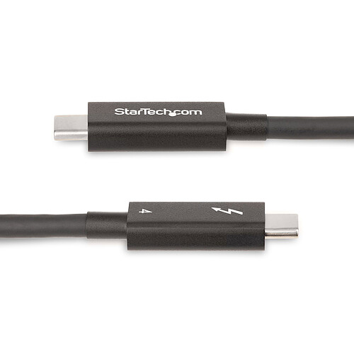 StarTech.com Câble Thunderbolt 4 (40 Gb/s) USB-C - Compatible Thunderbolt, USB et DisplayPort - PowerDelivery 100 W - M/M - 1 m - Noir pas cher