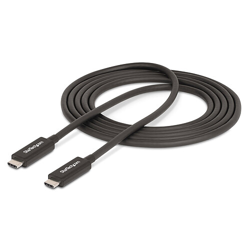 StarTech.com Câble Thunderbolt 4 (40 Gb/s) USB-C - Compatible Thunderbolt, USB et DisplayPort - PowerDelivery 100 W - M/M - 1 m - Noir pas cher