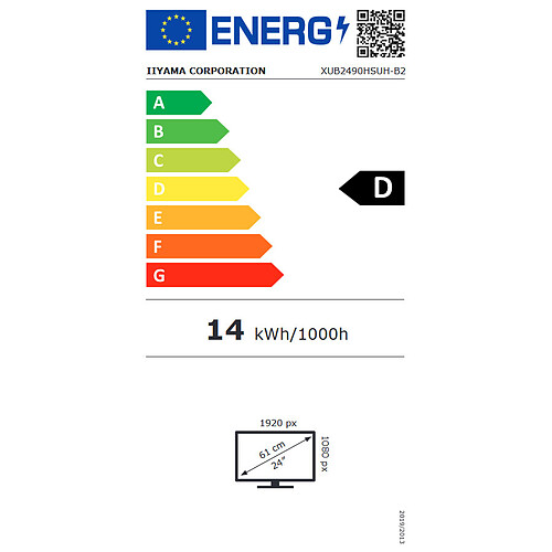 iiyama 23.8" LED - ProLite XUB2490HSUH-B2 pas cher