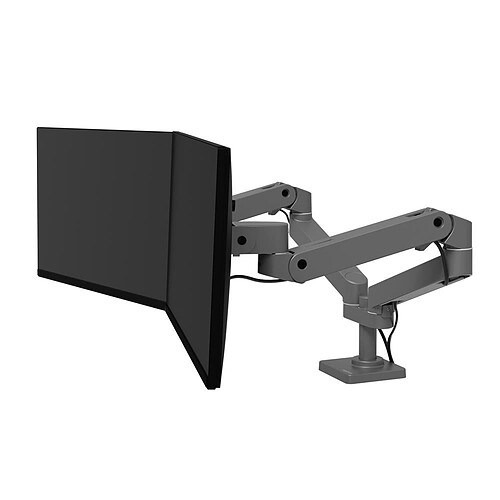 Ergotron Bras bi-écrans juxtaposables LX Pro Gris pas cher