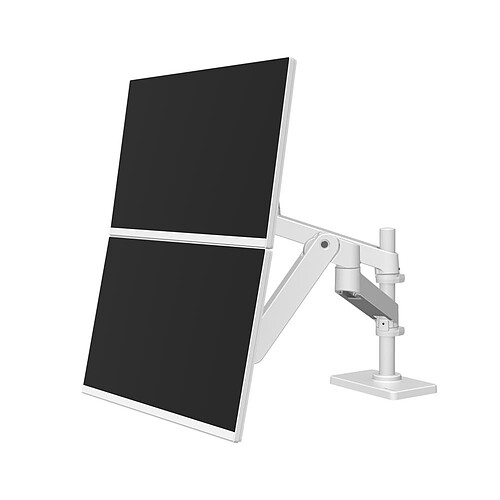 Ergotron Bras bi-écrans superposés LX Pro Blanc pas cher