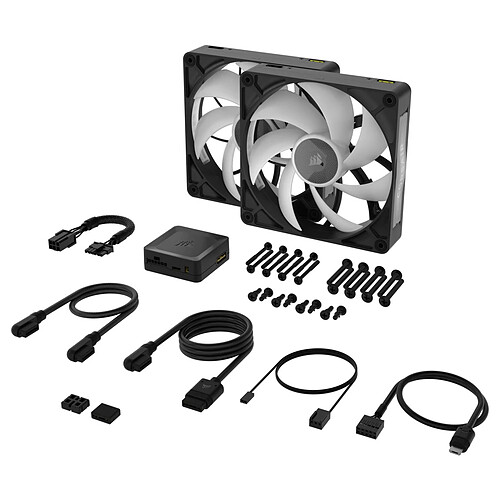 Corsair iCUE LINK RX140 MAX RGB Dual Pack (Noir) pas cher