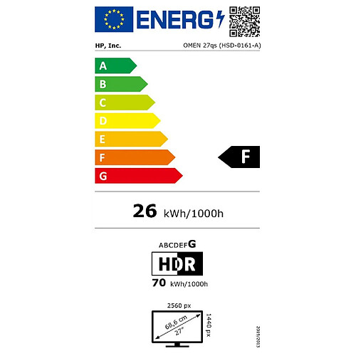 HP 27" LED - OMEN 27qs (780J4AA) pas cher