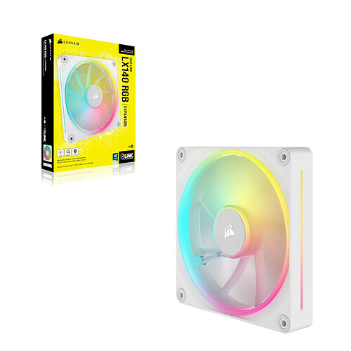 Corsair iCUE LINK LX140 RGB (Blanc) pas cher