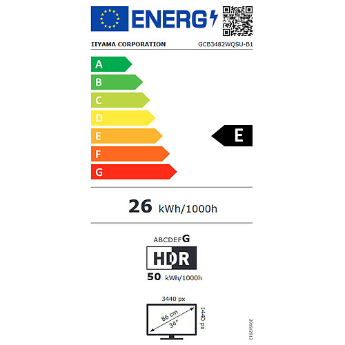 iiyama 34" LED - G-Master GCB3482WQSU-B1 Red Eagle pas cher