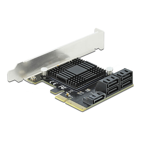 DeLock Carte Contrôleur PCI Express vers 5 ports SATA 6 Gbps Low Profile pas cher