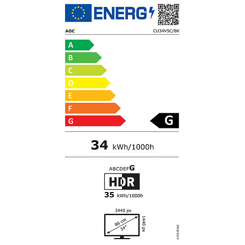 AOC 34" LED - CU34V5C/BK pas cher