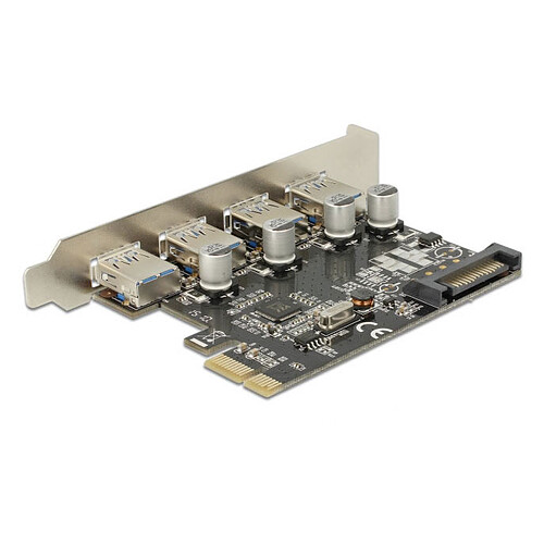 DeLock Carte Contrôleur PCI Express vers 4 ports USB 3.0 pas cher