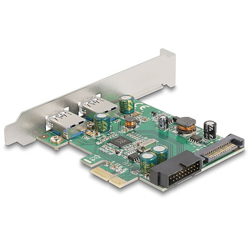 DeLock Carte Contrôleur PCI Express vers 2 ports USB 3.0 et 1 header USB 3.0 pas cher