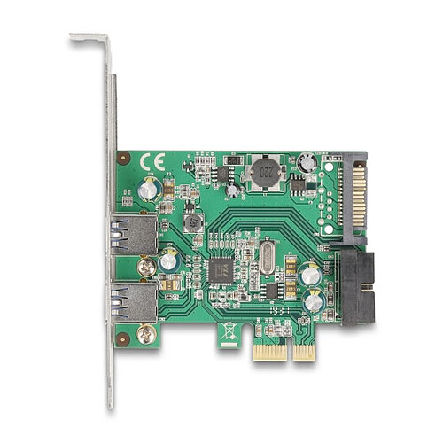DeLock Carte Contrôleur PCI Express vers 2 ports USB 3.0 et 1 header USB 3.0 pas cher