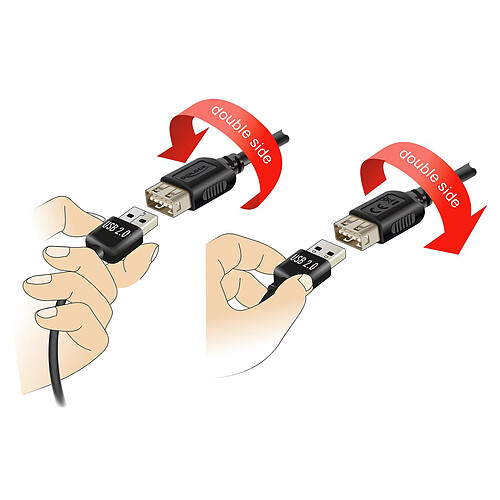 DeLock USB-C / USB-A 2.0 - 5 m pas cher