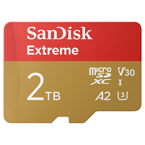 SanDisk Extreme microSDXC UHS-I U3 2 To + Adaptateur SD pas cher