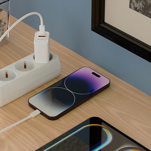 Akashi Chargeur Secteur 20W USB-A Quick Charge 3.0 Blanc pas cher