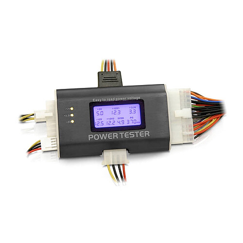 DeLock Testeur d'alimentation électrique autonome avec écran LCD pas cher