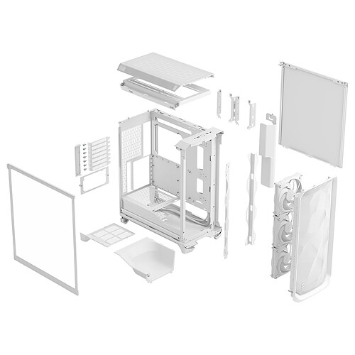 Fractal Design Meshify 3 TG Clear (Blanc) pas cher