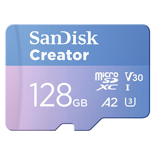 SanDisk Creator microSDXC 128 Go + Adaptateur SD pas cher