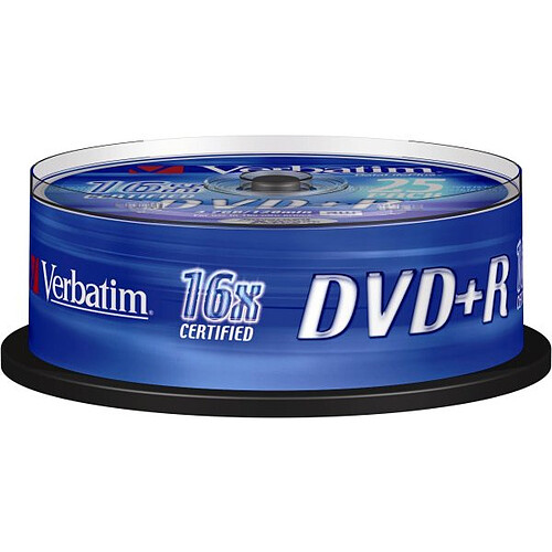 Verbatim DVD+R 4.7 Go 16x (par 25, spindle) pas cher