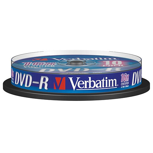 Verbatim DVD-R 4.7 Go 16x (par 10, spindle) pas cher