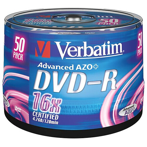 Verbatim DVD-R 4.7 Go 16x (par 50, spindle) pas cher