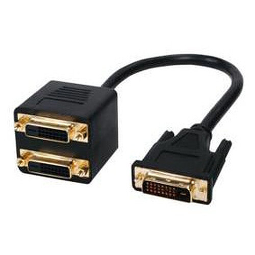 Câble DVI-D Single Link mâle / 2 DVI-D Single Link femelles (20 cm) pas cher