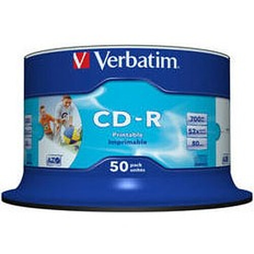 Verbatim CD-R 700 Mo certifié 52x imprimable (pack de 50, spindle) pas cher