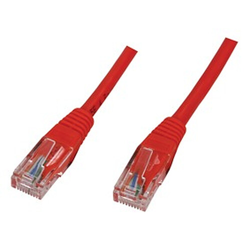 Câble RJ45 catégorie 5e U/UTP 0.5 m (Rouge) pas cher